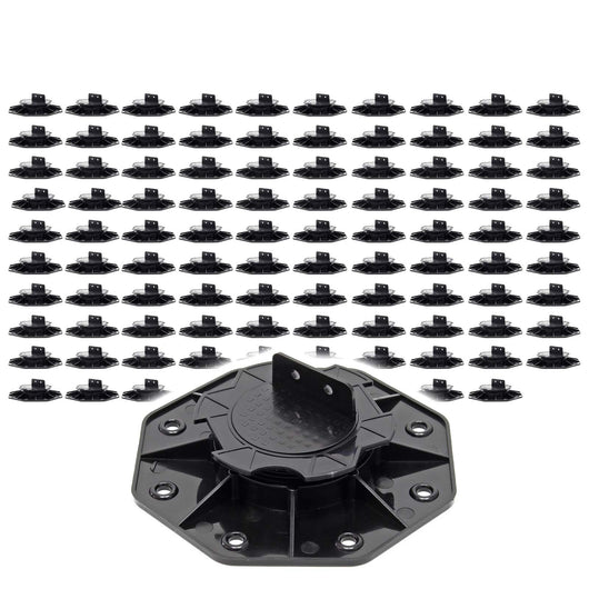 Set 100 supporti per pavimenti galleggianti, Altezza regolabile 18-25mm Max 2700 kg, Piedini per Decking