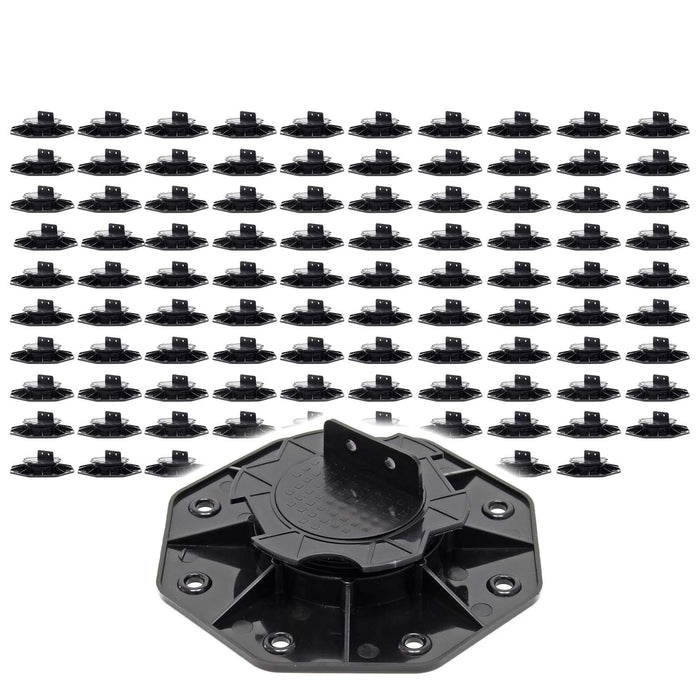 Set 100 supporti per pavimenti galleggianti, Altezza regolabile 18-25mm Max 2700 kg, Piedini per Decking
