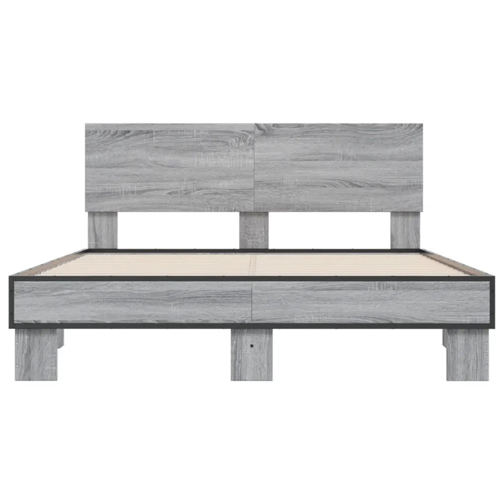 Giroletto Grigio Sonoma 135x190 cm in Legno Multistrato Metallo 3280210