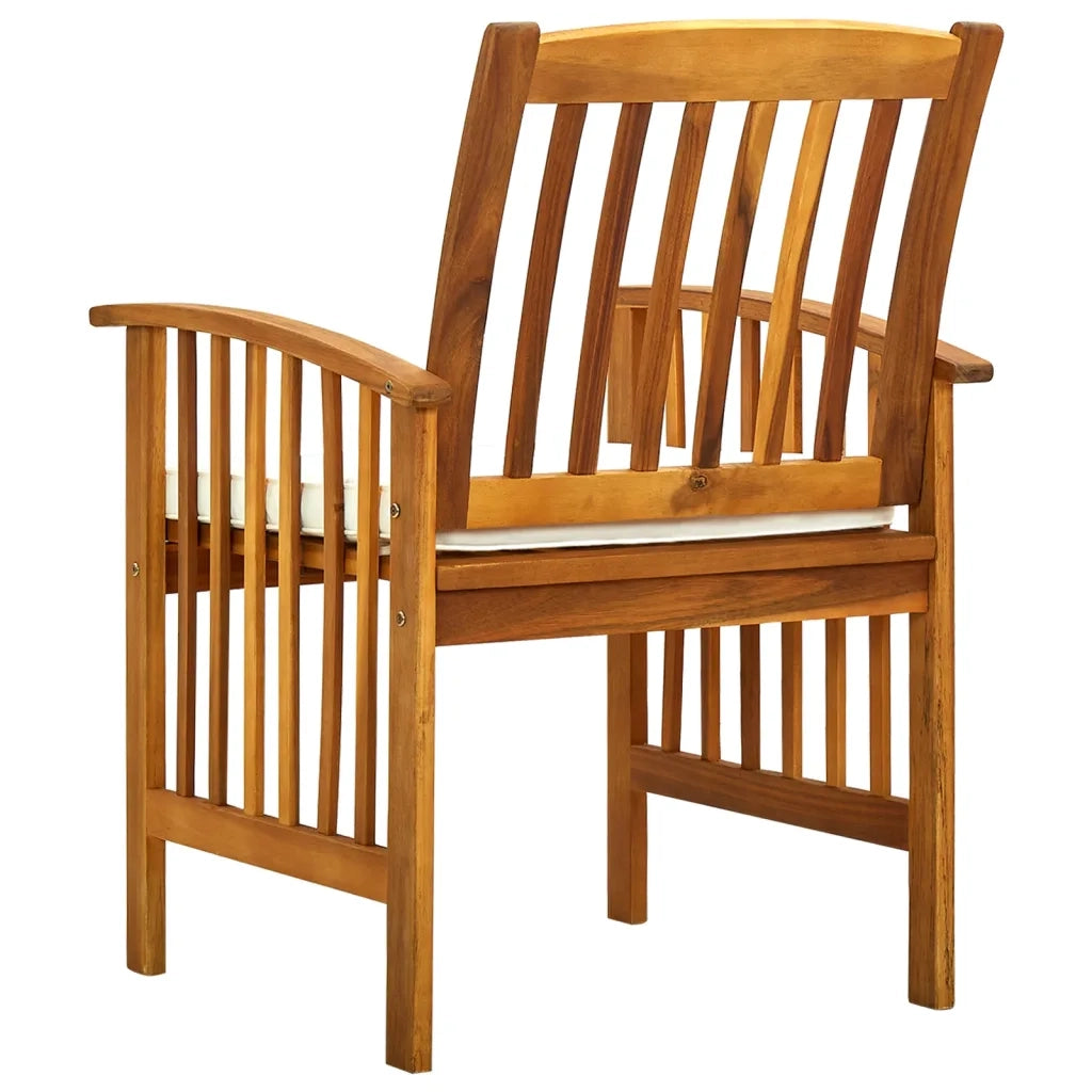 Sedie da Pranzo per Giardino 2pz con Cuscini Massello d'Acacia 312128