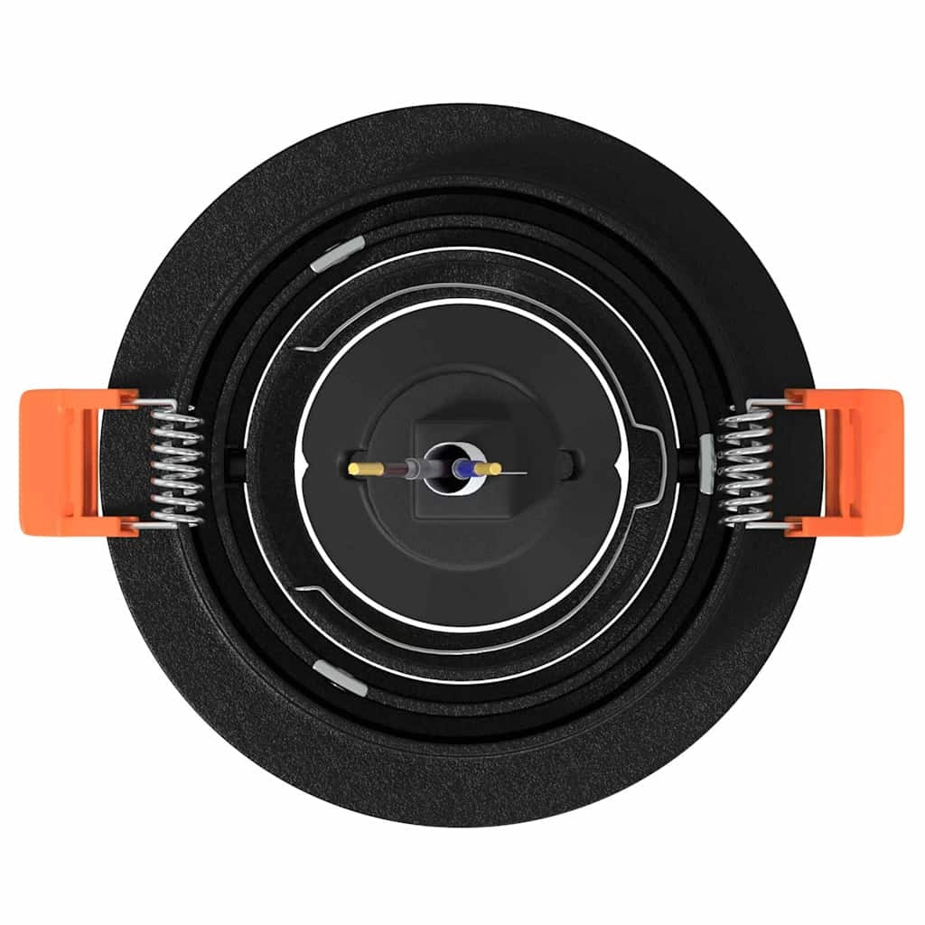 Set di 6 faretti da incasso moderni orientabili 9 x 9 x 2 cm illuminazione durevole in alluminio nero 02_0058253