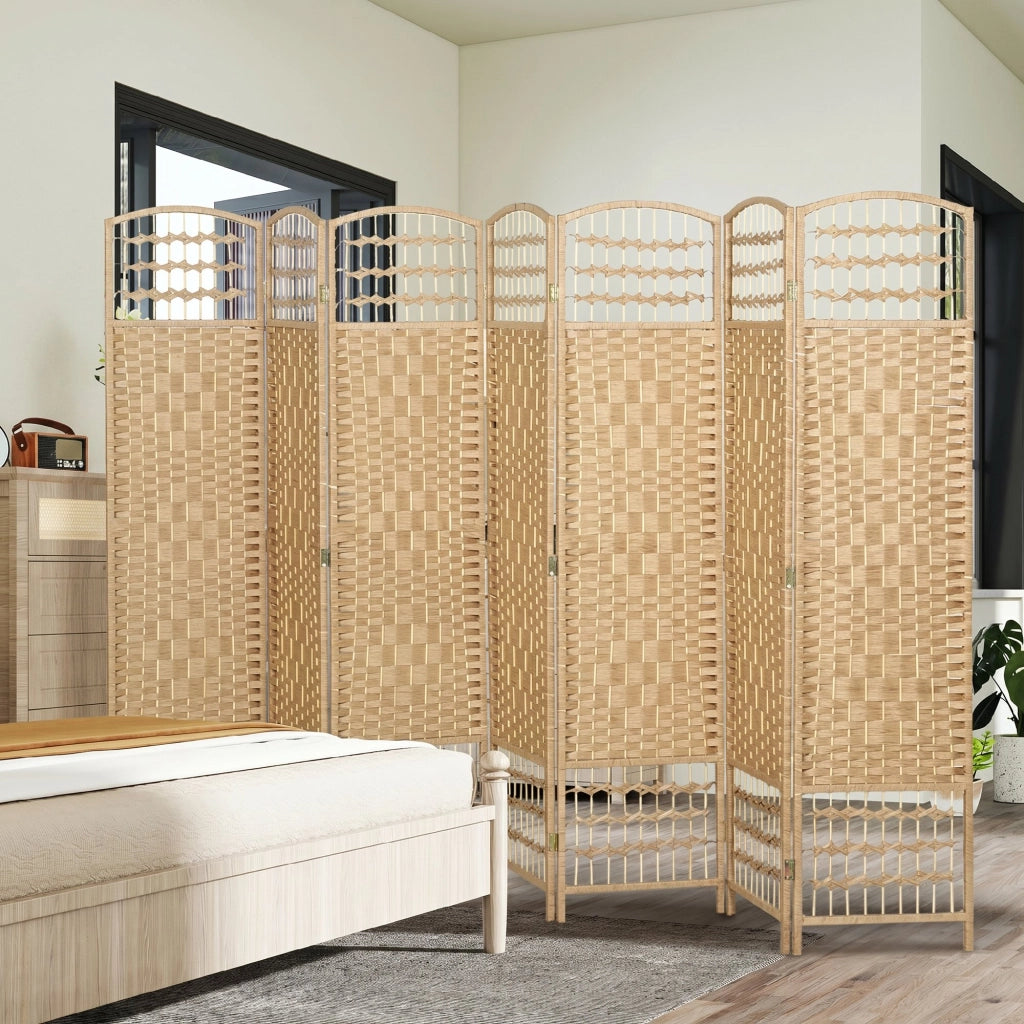 Paravento ¨C Minimal ¨C 8 pannelli 320x170 cm legno naturale