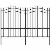 Recinzione da Giardino | Recinzione da cortile Woerden con Punta a Lancia Nera 240x150 cm in Acciaio