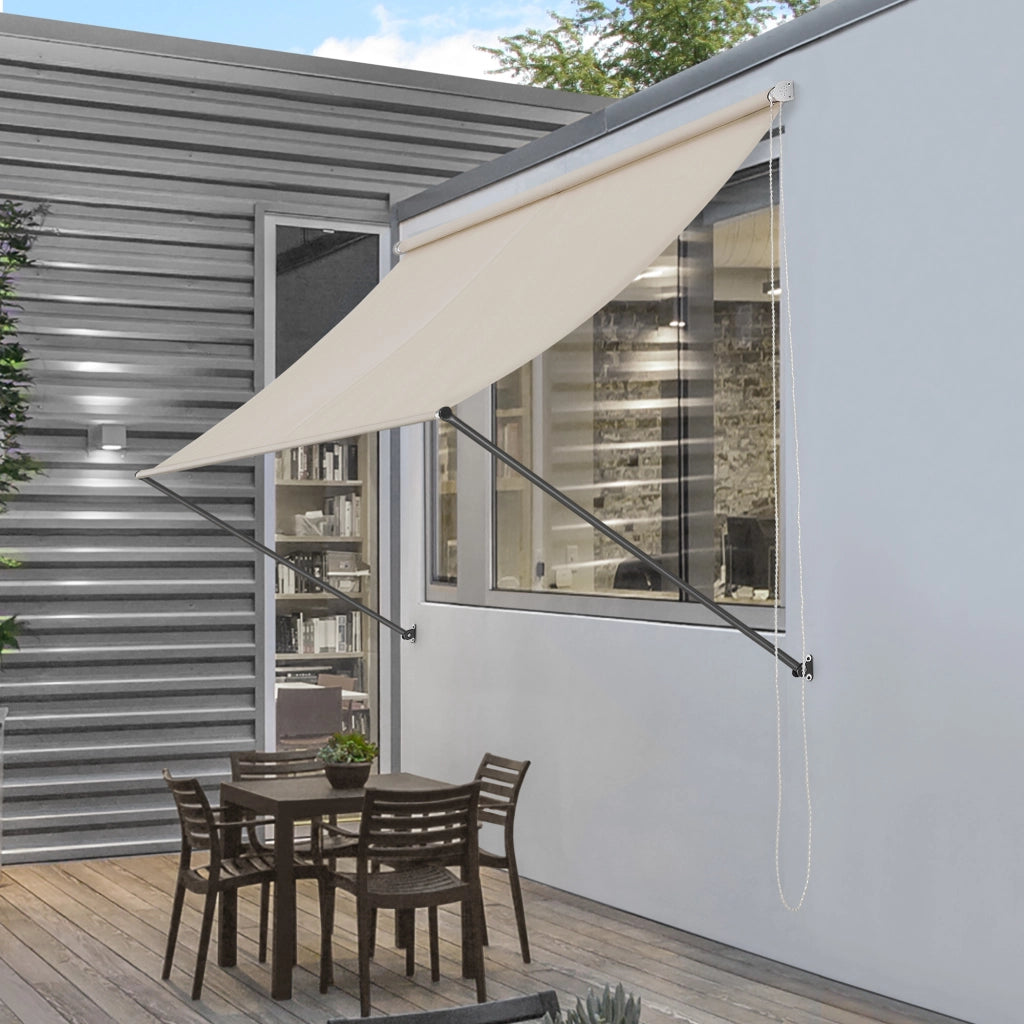 Tenda da Sole per Balcone e Finestre Parasole da Parete 300x120 cm Color Sabbia pro.tec