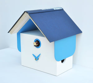 Orologio a Cucù da Parete e Tavolo 19,5x23x14 cm Pirondini Italia Dotto Bianco e Blu