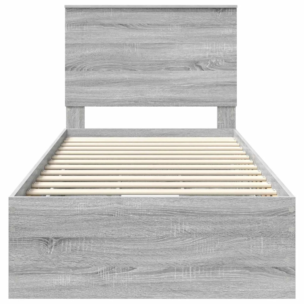 Struttura del letto con cassetto Grigio Sonoma 75 x 190 cm 3409515