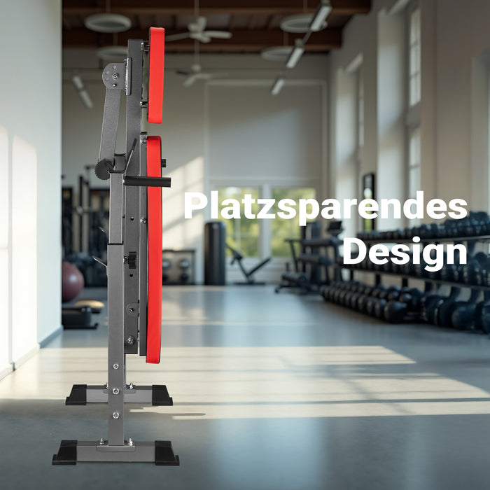 Panca per pesi pieghevole per max 230kg Panca fitness 2in1 inclinata e piana Porta bilanciere