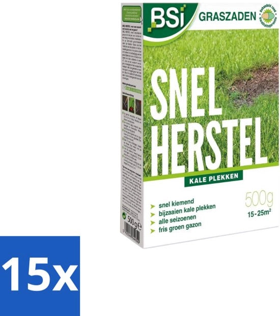 Densificatore Erboso Rapido - Ripristino Veloce - Densità e Forza Erboso - 500 g - Confezione in Bulk - 15 pezzi