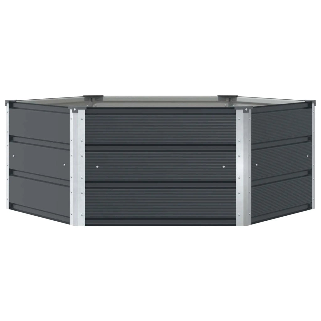 Fioriera | Cassetta per fiori | Vaso Antracite 129 x 129 x 45 cm Acciaio