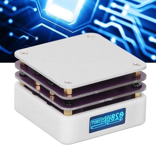 Stazione saldatura mini-elettrica piastra riscaldante - pre-riscaldamento caldo stazione saldatura chip - schermo a led - riparazione elettronica - fai da te laboratorio.