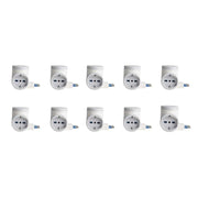 Adattatore con Spina 16A 2 Prese Universali Ita 10A/16A Schuko con 1 USB 2.4A e 1 USB C 3A 5V Carica Rapida Salvaspazio