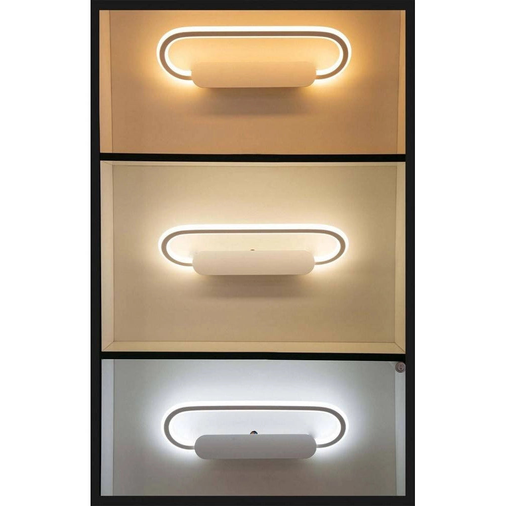 Trade Shop - Applique Led Lampada Da Specchio 16w Ovale Bagno Luce 3000k 6500k 4000k 45cm F06 -