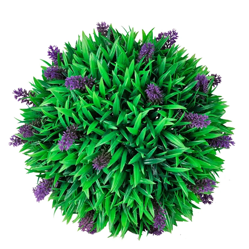 Set Palle di Bosso Artificiale 2 pz con Lavanda 30 cm CFW8213541