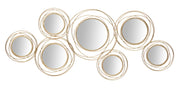 Pannello Specchio Oro Round 124,5x4x53,5 cm in Ferro Oro