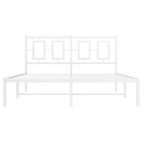 Giroletto con Testiera Metallo Bianco 135x190 cm 374289