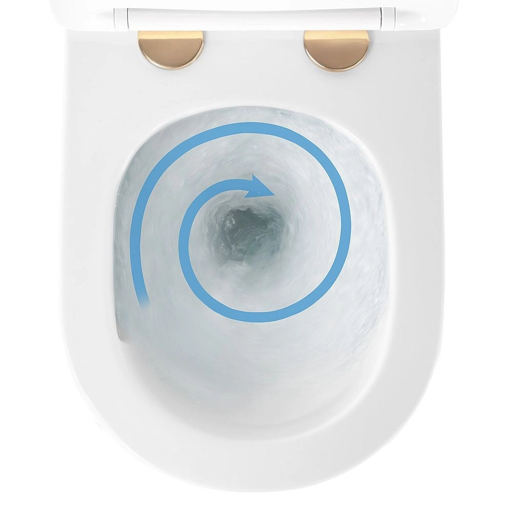Vaso Wc Sospeso Rea Carlo Mini Tornado Nfq Gold White