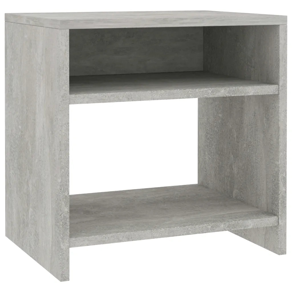Comodino Grigio Cemento 40x30x40 cm in Legno Multistrato 800017