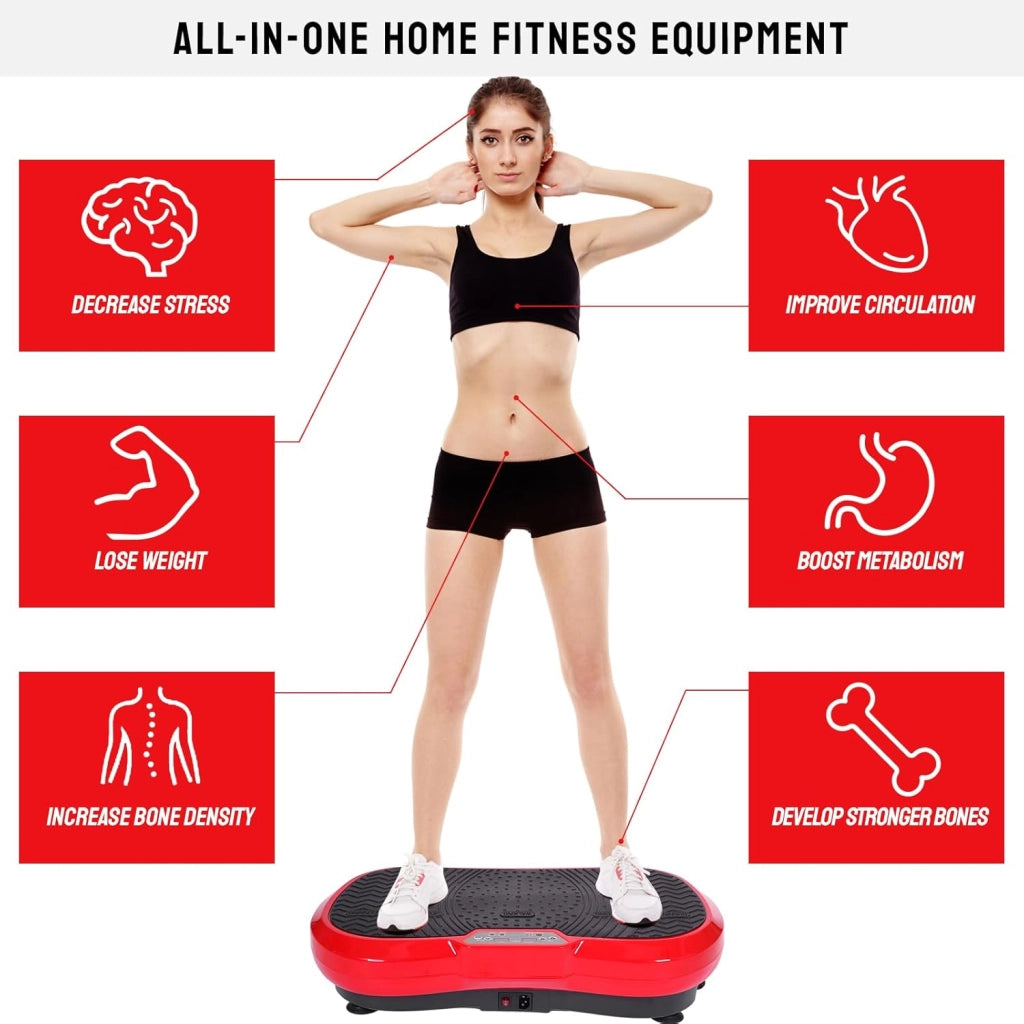 Pedana Vibrante,120 Livelli di Intensità,10 Programmi di Allenamento,Motore Silenzioso,Dispositivo Fitness Domestico,Allenamento Completo del Corpo,Massaggiatore con Telecomando,180 kg