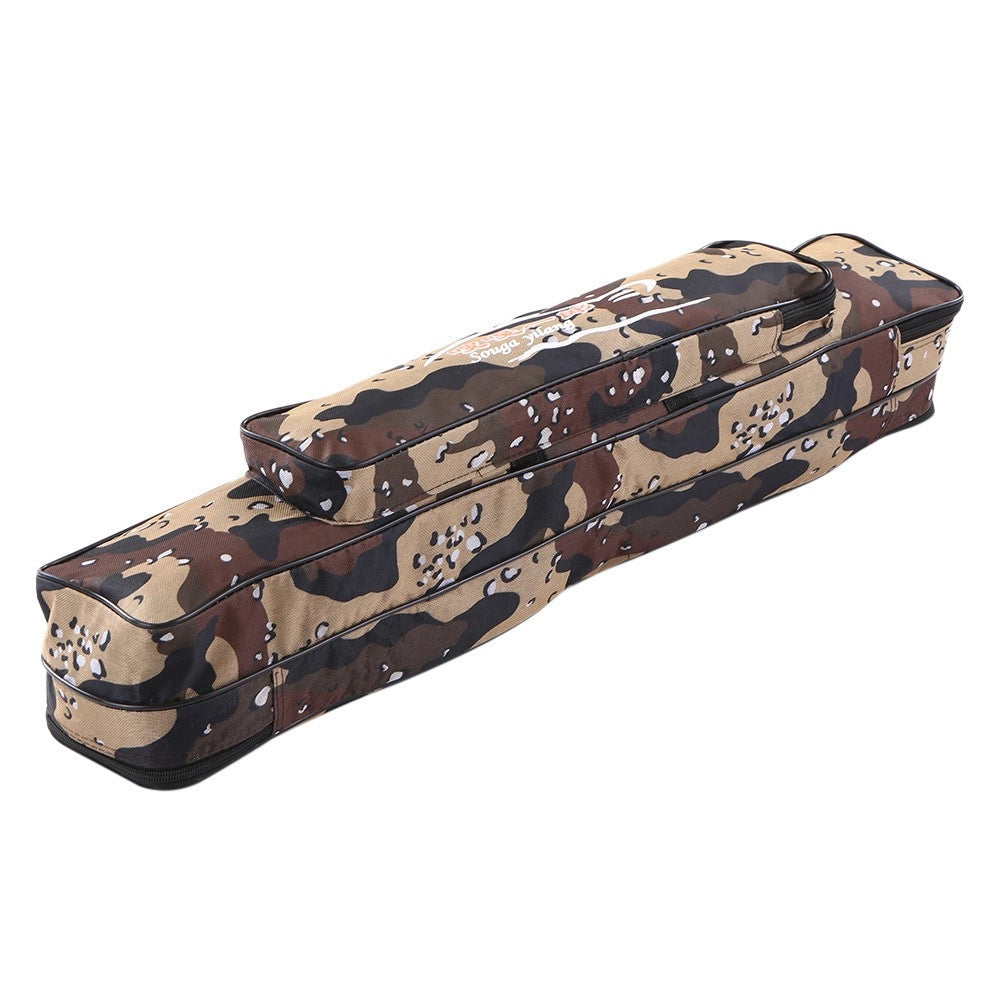 Trade Shop - Borsa Fodero Custodia Porta Canne Da Pesca 100cm Con 2 Scomparti Zip Pieghevole -