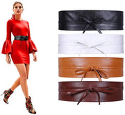 4 pezzi di cintura in pelle PU per donna – con nodo – versatile – elegante – per abiti da sera e pantaloni