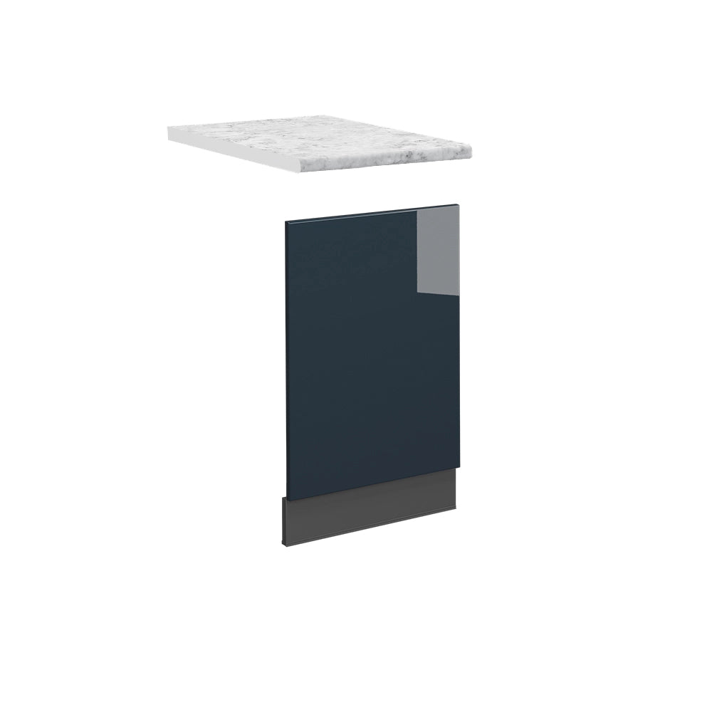 Vicco Fascia per lavastoviglie Blu scuro lucido 45 cm , PL Marmo