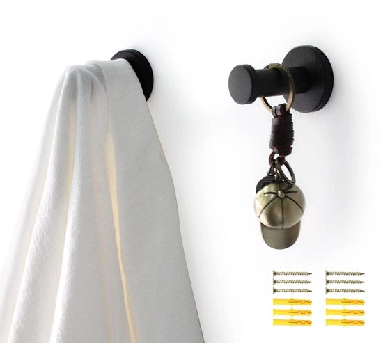Hanger per parete in acciaio inossidabile - 2 pezzi - Montaggio per parete - Hanger occulto - Diametro dell'occhiello 22 mm - Lunghezza dell'occhiello 53 mm - Hanger per parete con chiodo