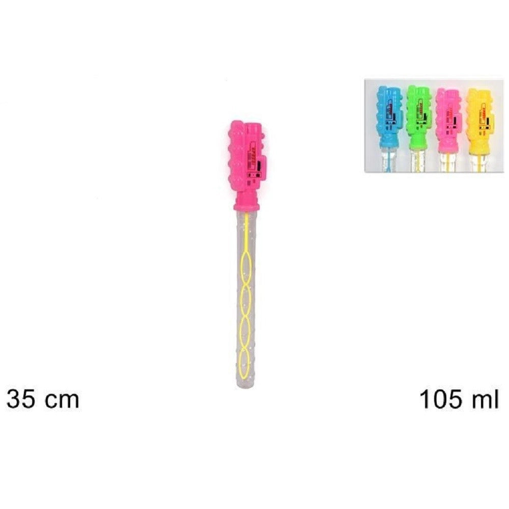 Trade Shop - Set 2 Bolle Sapone 105ml Spada Forma Treno Gioco Divertimento Bambini 35cm Party -