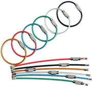 Sostegni chiavi 36 pezzi - Acciaio inossidabile 10 cm - Anelli a cavo 2 mm - Etichette di bagaglio - Lacci regolabili - Leggeri e resistenti - Anelli a filo