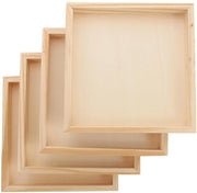 Pannello di ordinamento 4-delig in legno - Accessori da puzzle - Scatola di archiviazione - Risparmio di spazio - Dimensioni 12x12x1,8 cm