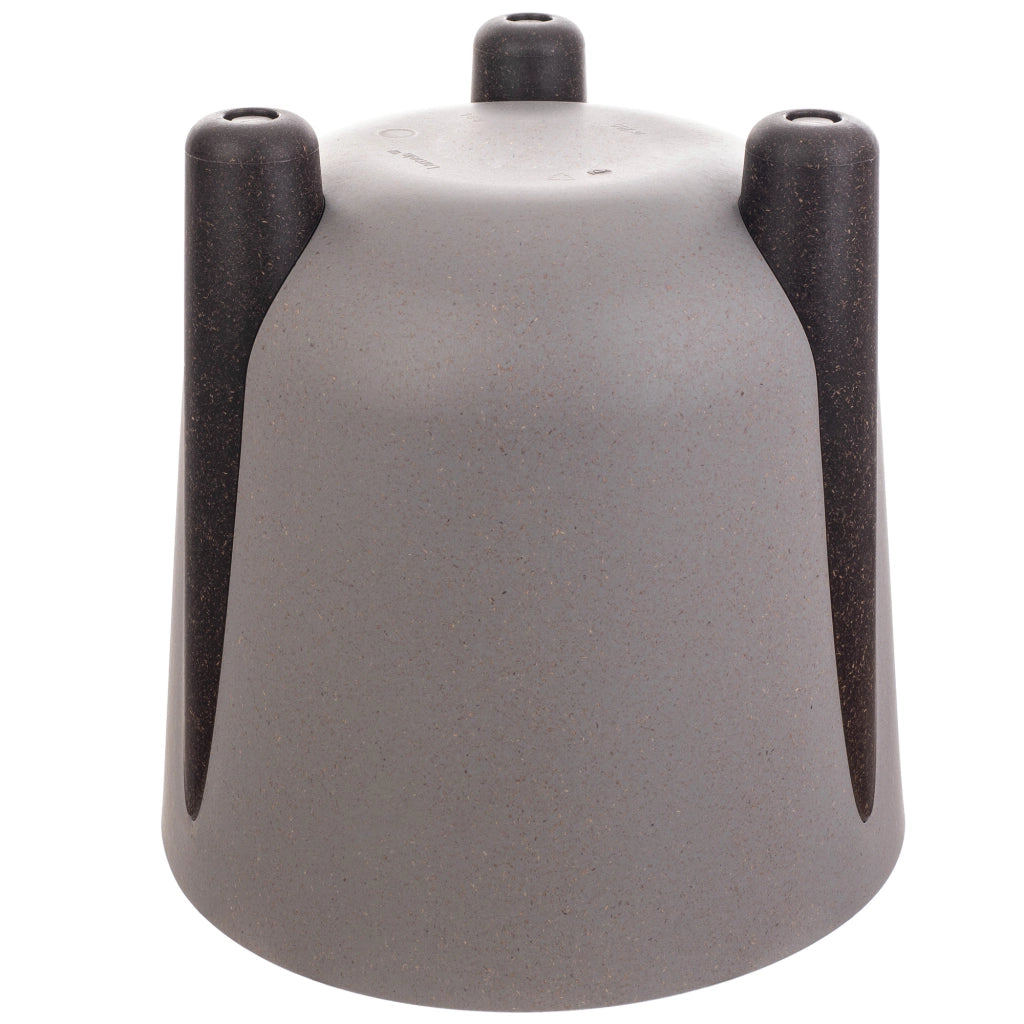 Vaso da fiori KADAX, coprivaso, con gambe, con inserto, moderno, grigio, 21 cm