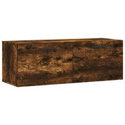 Armadietto a Muro | Mobile a Parete Rovere Fumo 100x36,5x35 cm in Legno Multistrato