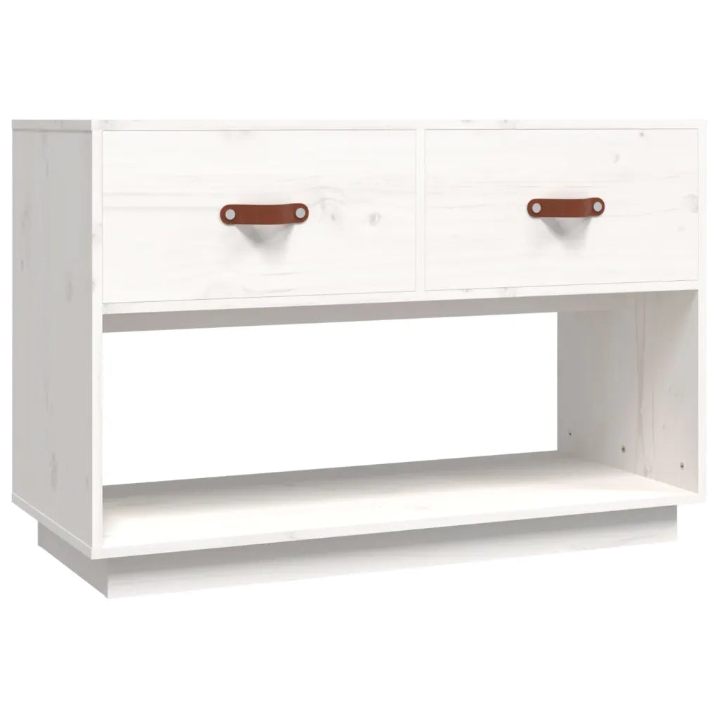 Mobile Porta TV-Mobile per TV-Credenza TV Bianco 90x40x60 cm in Legno Massello di Pino