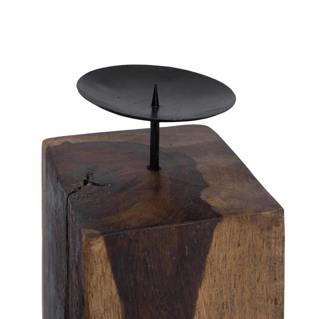 Candelabro 3 pcs Naturale Legno massello di recupero