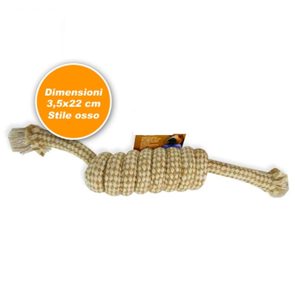 Trade Shop - Corda Per Cane Cani Stile Osso Da Mordere 22 Cm Gioco Addestramento Toys Dog -