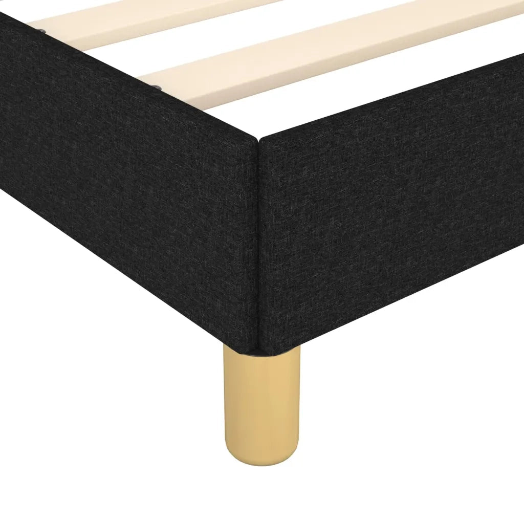 Giroletto senza Materasso Nero 100x200 cm in Tessuto 3124873