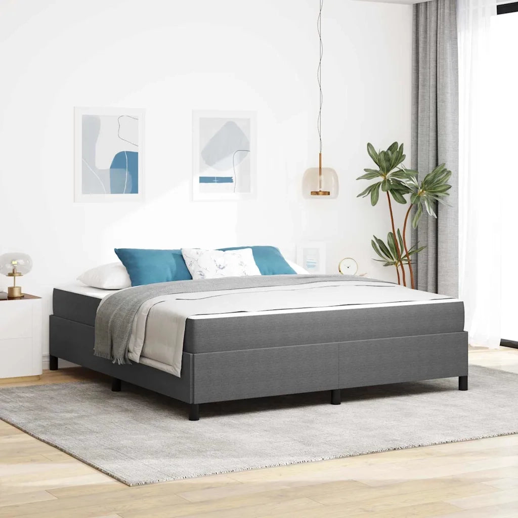 Struttura del letto Grigio chiaro 180 x 200 cm Tessuto