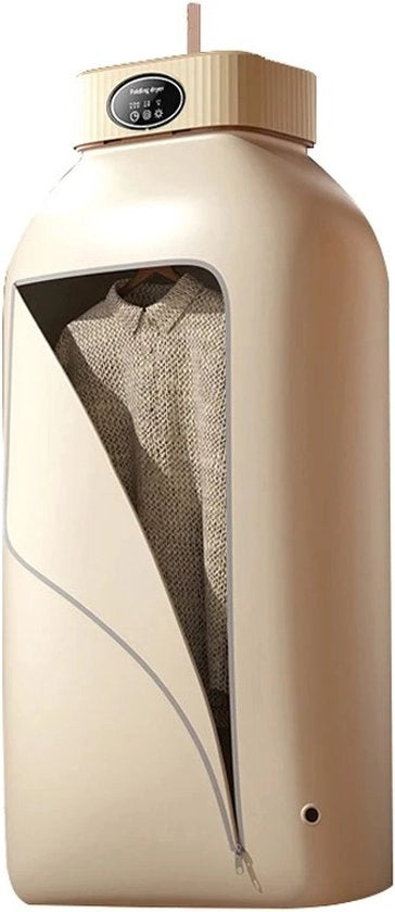 Asciugacapelli multifunzione - Asciugacapelli elettrico - Asciugacapelli portatile - Asciugacapelli pieghevole - 1000 W - Asciugacapelli compatto - Asciugacapelli intelligente - Impostazione del tempo - Beige