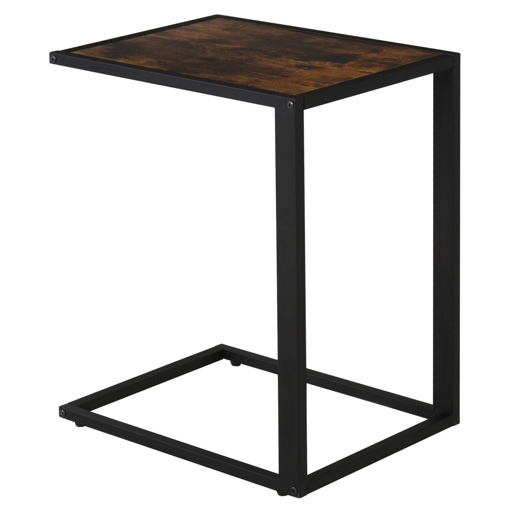 Tavolino da caff¨¨ in MDF con gambe in metallo ¨C zephmum ¨C marrone rustico 40.6x50.8x64.2 cm