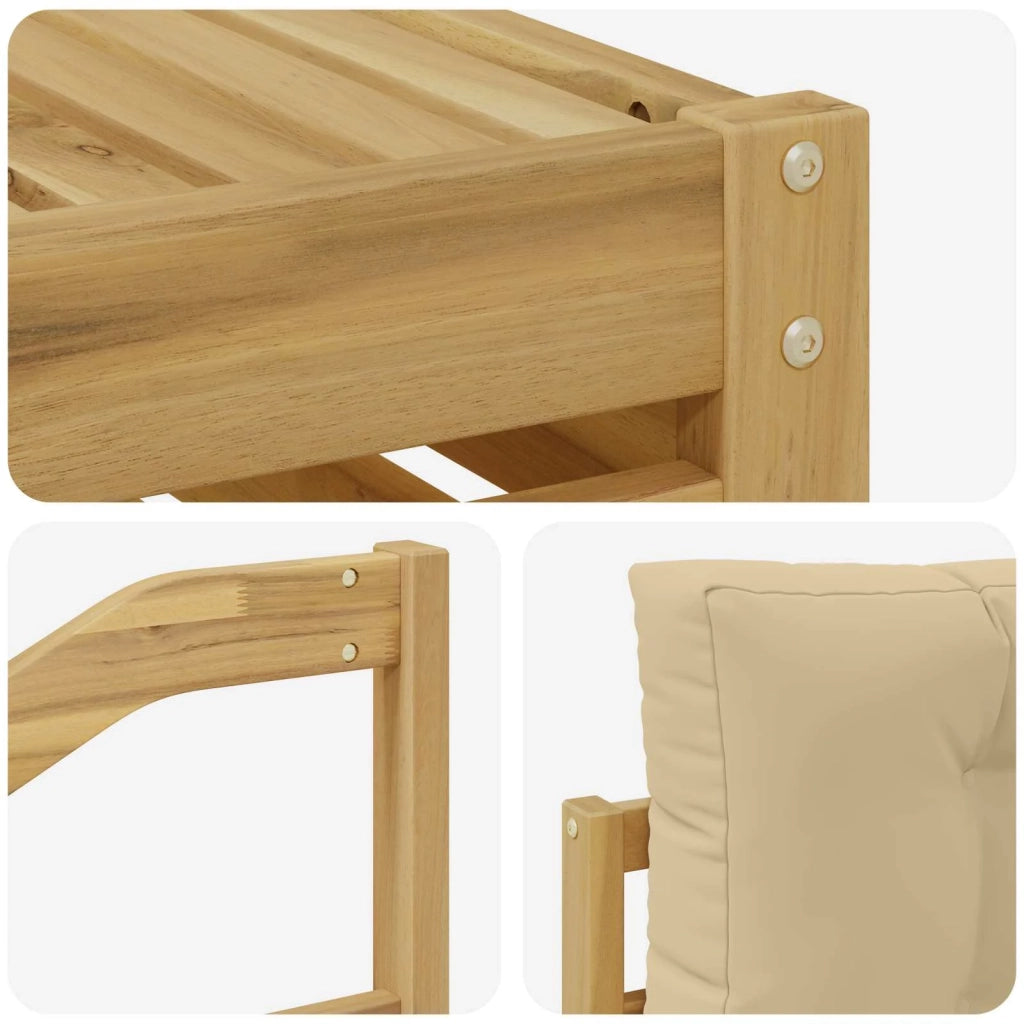 Set di divani da esterno 6 pz Bianco e Beige 3390063