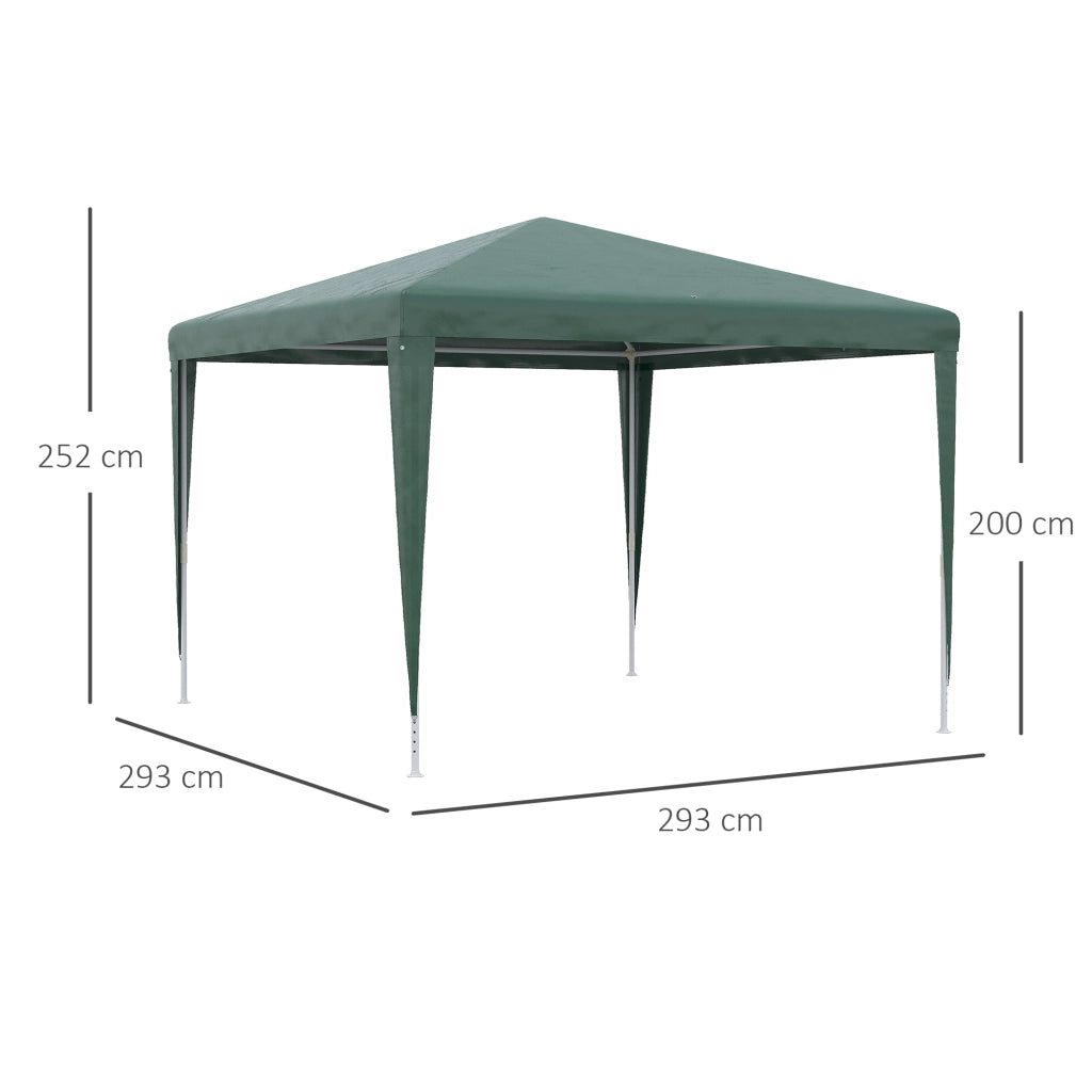Gazebo da giardino ¨C zephmum ¨C verde 3x3 m acciaio