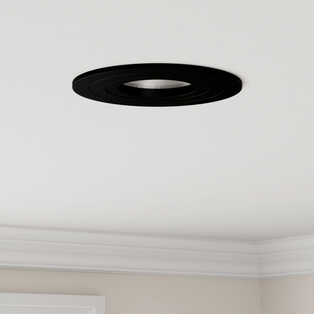 Faretti incassati 6 pz Rotondi GU10 Nero Ã˜91 mm