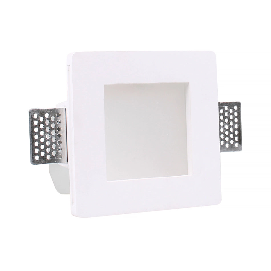 PORTAFARETTO GU10 QUADRATO IN GESSO BIANCO DA INCASSO - ELEGANZA E FUNZIONALITA' PER CONTROSOFFITTI