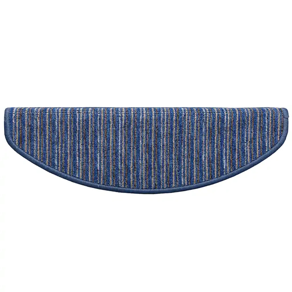 Tappetini per scale autoadesivi 15 pcs Blu 65 x 21 x 4 cm