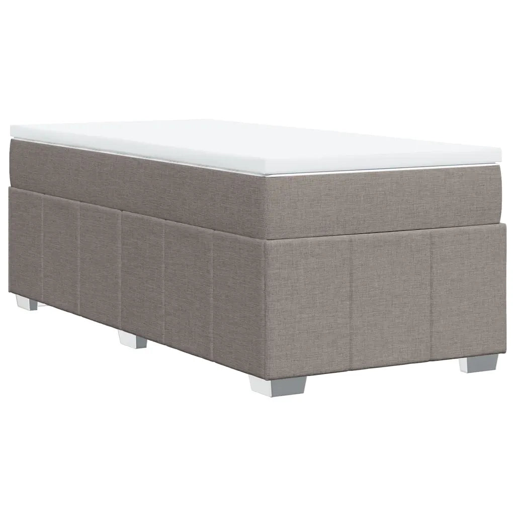 Giroletto a Molle con Materasso-Struttura Letto Tortora 80x200 cm inTessuto 929677