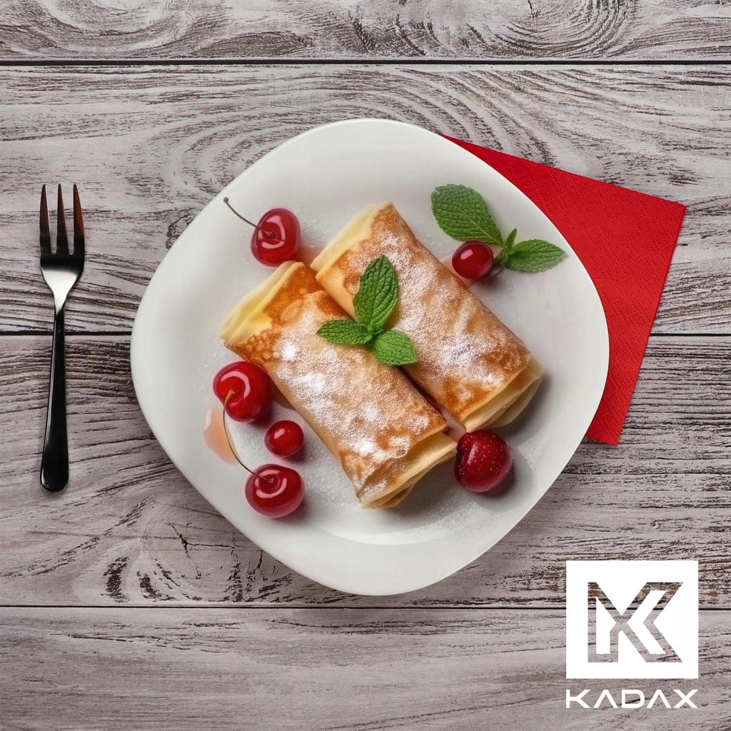 Set di 3 piatti da dessert KADAX da 21,5 cm, colore bianco.