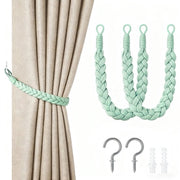 Doppio set di cordoncini per tende - cordino con gancio 60cm - cordoncini per tende a mano - cordoncini per tende a spirale - con ganci - adatto per casa, ufficio, soggiorno, camera da letto