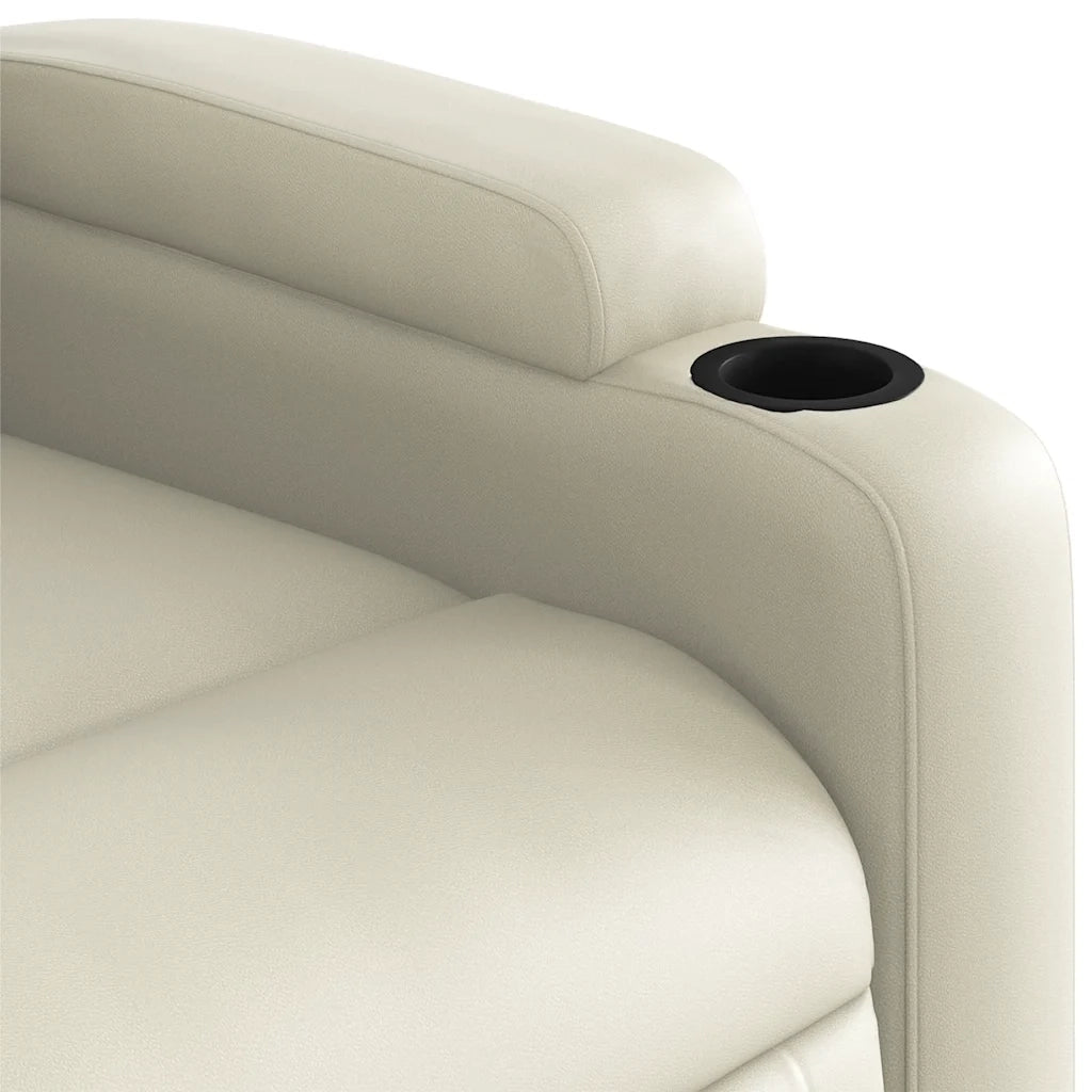 Poltrona Reclinabile Crema in Similpelle 372504