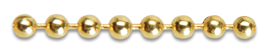 CATENA A PERLINE OTTONE LUCIDO D 3,5 MM- 25,0 ml