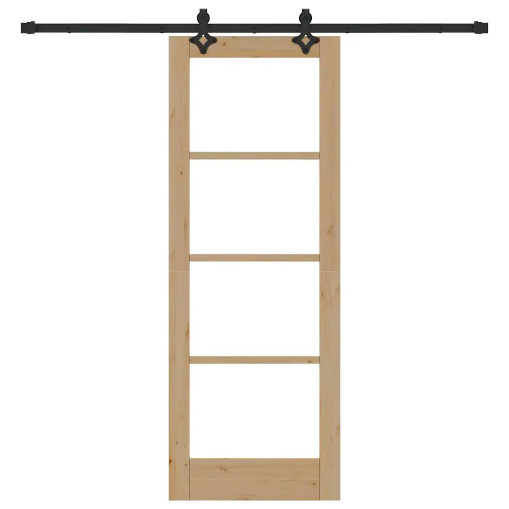 Porta scorrevole ORKDAL Naturale e Nero 73,5 x 198,5 cm 3332183