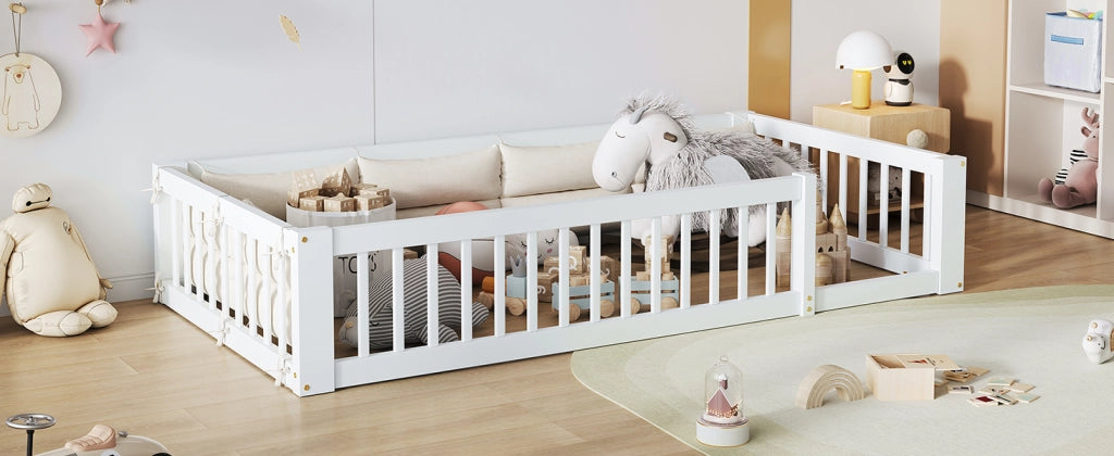 letto a piattaforma legno massello e mdf bianco 90 x 200 cm